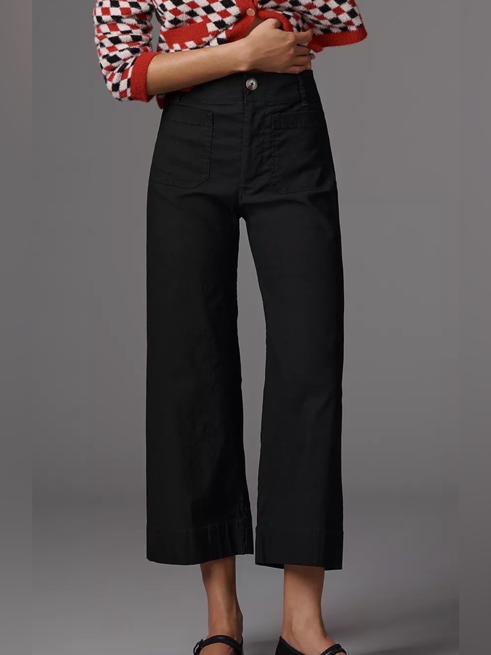 Colette Magic Fabric Crop Wide-Leg Pants by Maeve size 32